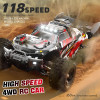 Машинка на радиоуправлении ZLL SG118 MAX Red 1:16 — скоростной RC внедорожник 4WD с бесколлекторным двигателем, металлической трансмиссией, LED-подсветкой, до 60 км/ч, до 40 минут, до 120 м